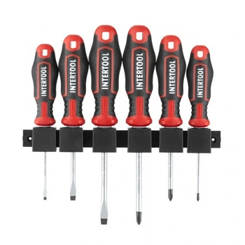Набор отверток 6 ед STORM INTERTOOL VT-3436 SL3.0*75, SL5.0*75, SL6.0*100, PH0*75, PH1*75, PH2*100мм