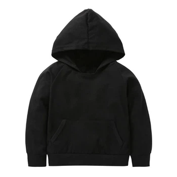 Дитяче тонке худі , однотонне з капюшоном HiBrand 104 Чорний (hb5812)