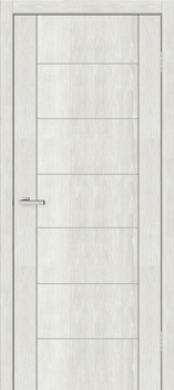 Дверь межкомнатная (холст) MS DOORS VERMONT орех Белый ПВХ Глухое (60) (146775_ms-doors)