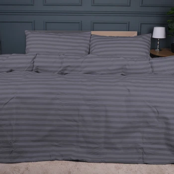 Комплект постельного белья Mirson Ranforce Elite 17-0601 Stripe Gray 143х210 см (2200008049584)