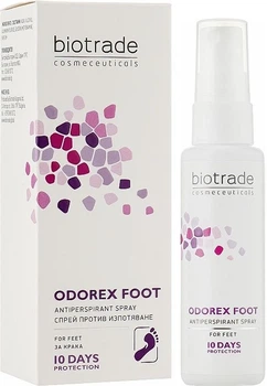 Антиперспірант спрей для ніг із посиленою тривалою дією — Biotrade Odorex Foot Antiperspirant Spray, 40