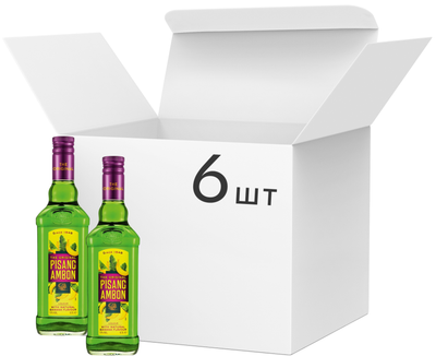 Упаковка ликеров Bols Pisang Ambon 17% 0.7 л х 6 шт (08716000118752)