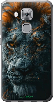 Чехол на Huawei Nova Plus Пламенный лев "6153u-961-70447"