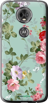 Чехол на Motorola Moto E5 Plus Цветочные обои 2 "862u-1412-70447"