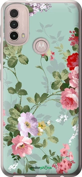 Чохол на Motorola E40 Квіткові шпалери 2"862u-2660-70447"