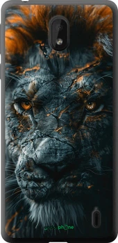 Чехол на Nokia 1 Plus Пламенный лев "6153u-1677-70447"