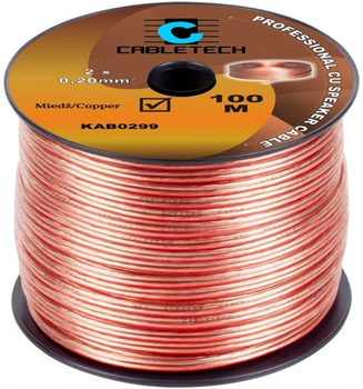 Przewód głośnikowy Cabletech 2 x 0.2 mm² 100 m (5901436720652)