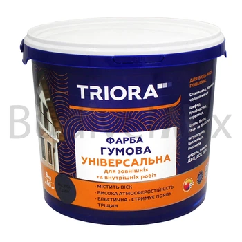 Фарба гумова TRIORA акрилова 6 кг RAL 7024 788 графіт