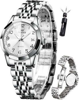 Жіночий годинник Olevs YKS-S-L9970 Silver (R3893)
