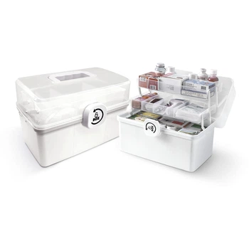 Аптечка для лекарств пластиковая белая MVM PC-16 S WHITE