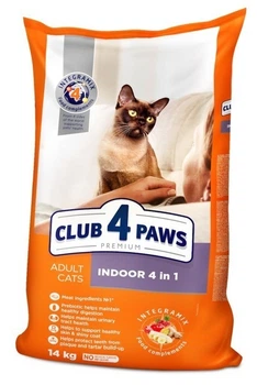 Корм сухой для кошек Club 4 Paws 4 в 1 с курицей 14 кг (4820083909436)