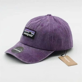 Кепка Patagonia с вышитым лого фиолетовая бейсболка патагония, универсальный размер