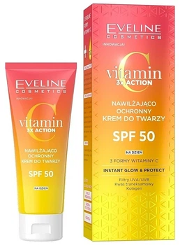Крем для лица - Eveline Cosmetics Vitamin C 3x Action Instant Glow & Protect SPF50 30ml (1122385-947596986-2)