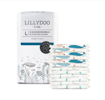 Підгузки-трусики для плавання Lillydoo розмір L 14+ кг 10 шт (4260678843583)