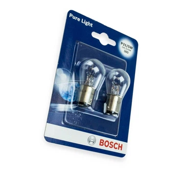 Автолампа A 12V P21, 5W BAY15d BOSCH (пара)
