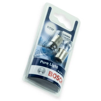 Автолампа A 12V R5W BA15s BOSCH (пара)