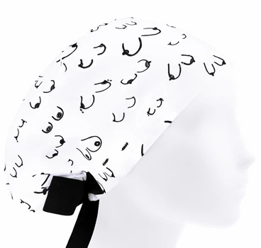 Медицинская шапочка женская HeadwearUniverse универсальная принт Женская грудь
