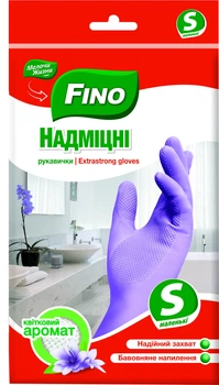 Рукавички Fino Господарчі Неопудрені Латексні Надміцні S 1 пара (4823058337401)