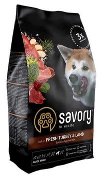 Sucha karma dla dorosłych psów dużych ras Savory z indykiem i jagnięciną 3 kg (4820232630235)