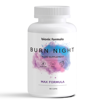 Нічний натуральний жироспалювач для схуднення Burn Night Bionic Formula 90 капсул
