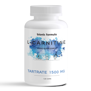 Л карнітин (l carnitine) тартрат 1500 мг. Bionic Formula для жінок та чоловіків для схуднення 120 капсул
