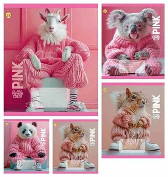 Тетрадь 18 л. # цветная обложка Pink Power, упаковка 20шт ТЕ51208