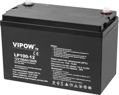 Akumulator żelowy Vipow 12V-100Ah (LP100-12)