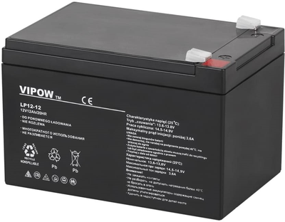 Akumulator żelowy Vipow 12V-12Ah (LP12-12)