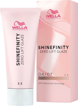 Toner do włosów Wella Professionals Shinefinity Zero Lift Glaze 04/07 Bitter Chocolate 60 ml (4064666058054)