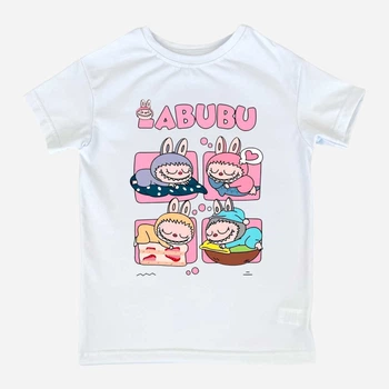 Дитяча футболка для дівчинки Спиногриз Labubu 4 кольори 10-00930 110 см Біла (ROZ6501086433)