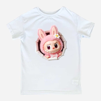 Дитяча футболка для дівчинки Спиногриз Labubu виглядає 10-00934 110 см Біла (ROZ6501086473)