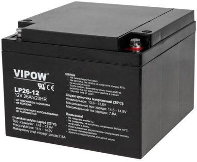 Akumulator żelowy Vipow 12V-26Ah (LP26-12)