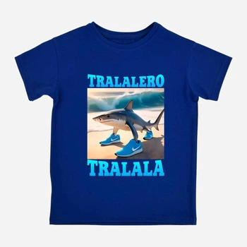 Детская футболка для мальчика Спиногрыз Tralalero Tralala New 10-00942 110 см Синяя (ROZ6501086553)