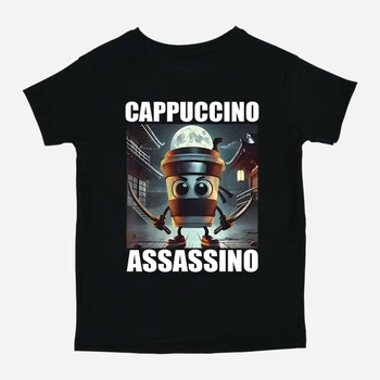 Детская футболка для мальчика Спиногрыз Cappuccino Assassino 10-00944 134 см Черная (ROZ6501086576)
