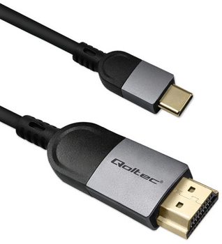 Kabel Qoltec USB-C to HDMI 5 m Black-Grey (5901878504384)