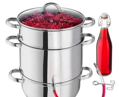 Соковарка для ягод и фруктов из нержавеющей стали на 8л Bohmann для всех типов плит