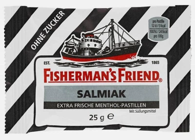 М'ятні цукерки Fisherman`s Friend Salmiak з лакрицею без цукру 25 г