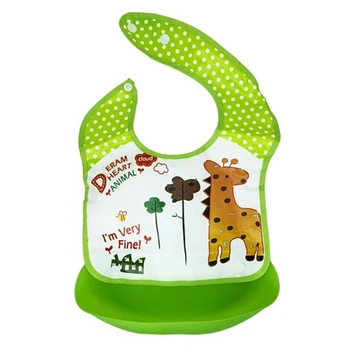 Дитячий слинявчик Трактор MGZ-0602 (Green Giraffe) зі знімною кишенею
