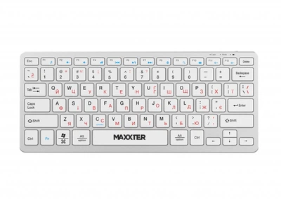 Клавиатура беспроводная Maxxter KBW-C01S-UA, Silver