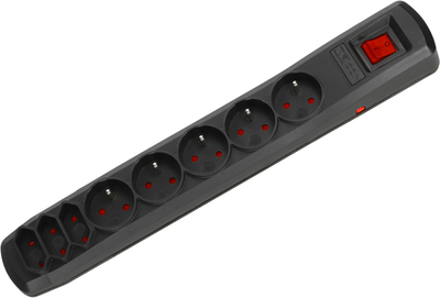 Listwa przeciwprzepięciowa Armac R8 8 gniazd 3 m Black (5904722198043)