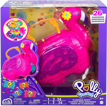 Zestaw Mattel Polly Pocket Flamingowa impreza piniata HGC41 (194735048304)