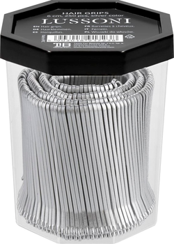 Набір невидимок для волосся Lussoni Silver 250х6 см (5903018917238)