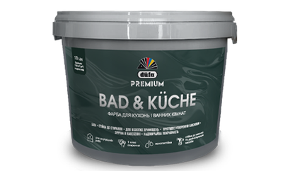 Фарба для кухонь і ванних кімнат Dufa Bad & Kuche, 1 л, біла, шовковисто-матова