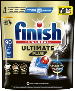 Капсули для миття посуду в посудомийних машинах Finish Ultimate Plus All in 1 90 шт (5908252018444)