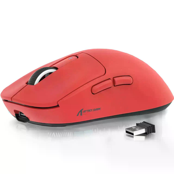 Беспроводная игровая мышь Attack Shark X3 PAW3395 26000dpi + стикеры Red