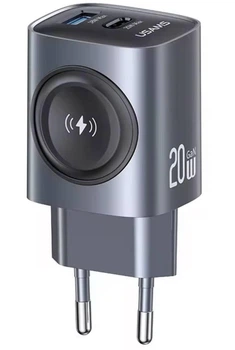 Універсальний Швидкий Зарядний пристрій USB Type-C Gan PD + QC3.0 Блок живлення для телефону + бездротова зарядка для смарт годинника Apple Watch iWatch ноутбуку USAMS CC293 для iPhone