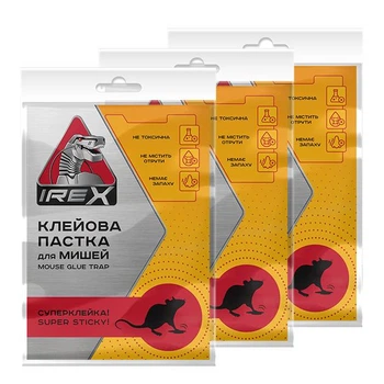Упаковка(3 шт) Пастка клейова для мишей IREX , мала