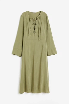 Платье H&M S хаки 8071167365