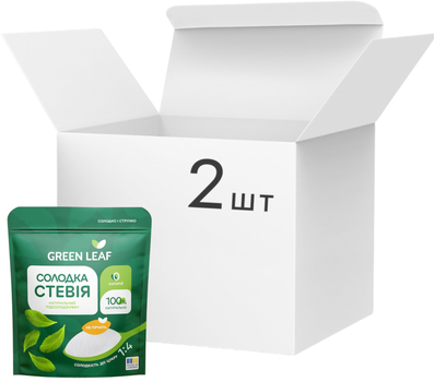 Упаковка замінника цукру Green Leaf Солодка Стевія 1:4 100 г х 2 шт (4820236270086_1)