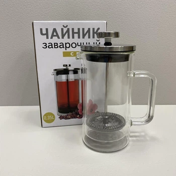 Френч-прес (заварник) скляний 350 мл S&T 9154